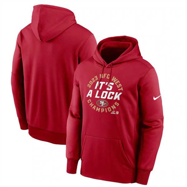 Men's San Francisco 49ers Red 2023 NFC West Division Champions Locker Room Trophy Collection Pullover Hoodie,We sell and wholesale Men's San Francisco 49ers Red 2023 NFC West Division Champions Locker Room Trophy Collection Pullover Hoodie on line form chian!
